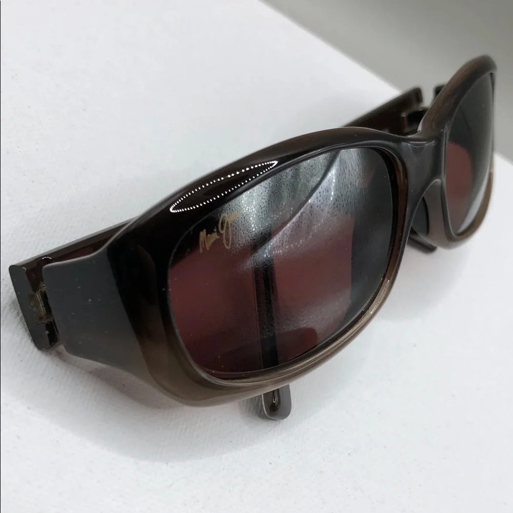 Maui Jim Punchbowl MJ219-01 Sunglasses Brown GOOD Condition UNISEX Choco Fade